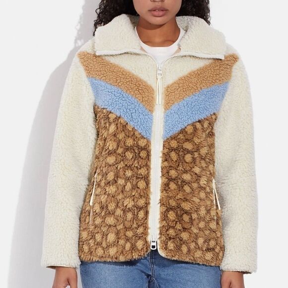 NWT COACH Sherpa Signature Jacket NEW With TAG SIZE US XL​​​ - Picture 3 of 6